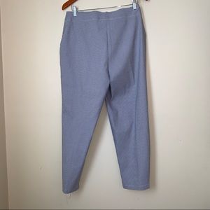 Max studio comfort stretch,  pull on BLUE White pin stripe  pants Size Large